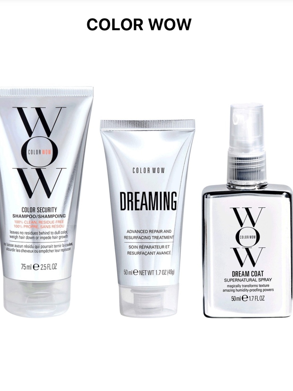 COLOR WOW anti frizz dream team
